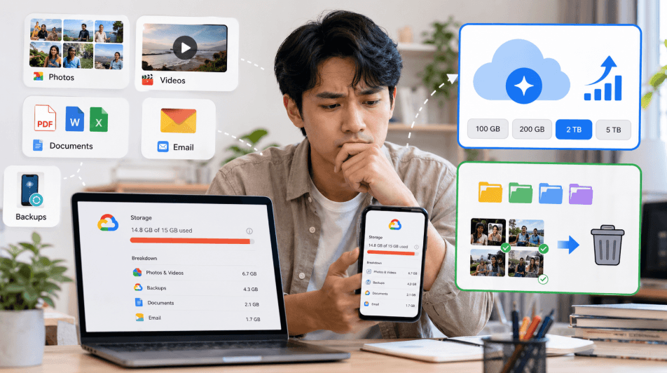 Google Storage Hampir Penuh, Perlu Naik Paket atau Rapikan Backup Dulu?